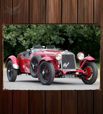 Металлическая табличка Alfa Romeo 6C 1750 GS Testa Fissa by Young